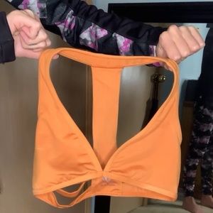 Orange sports bra